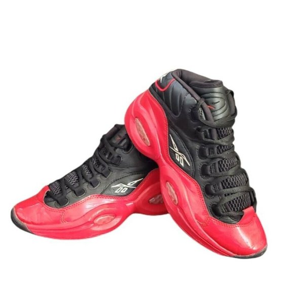 Reebok Question Mid Allen Iverson Vector Red/Black US Men’s Size 6/7.5 in Women - Picture 3 of 9